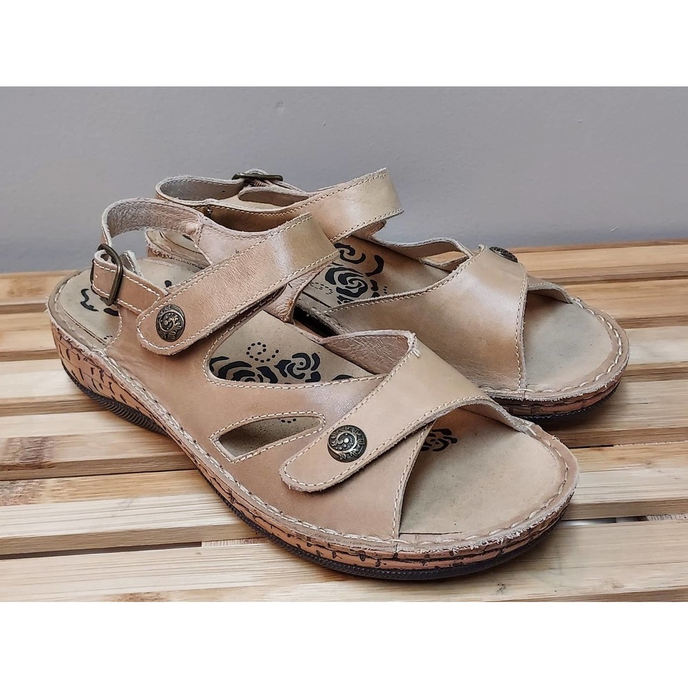 Propet' Womens Jocelyn | Khaki | Leather Sandals Size 6.5